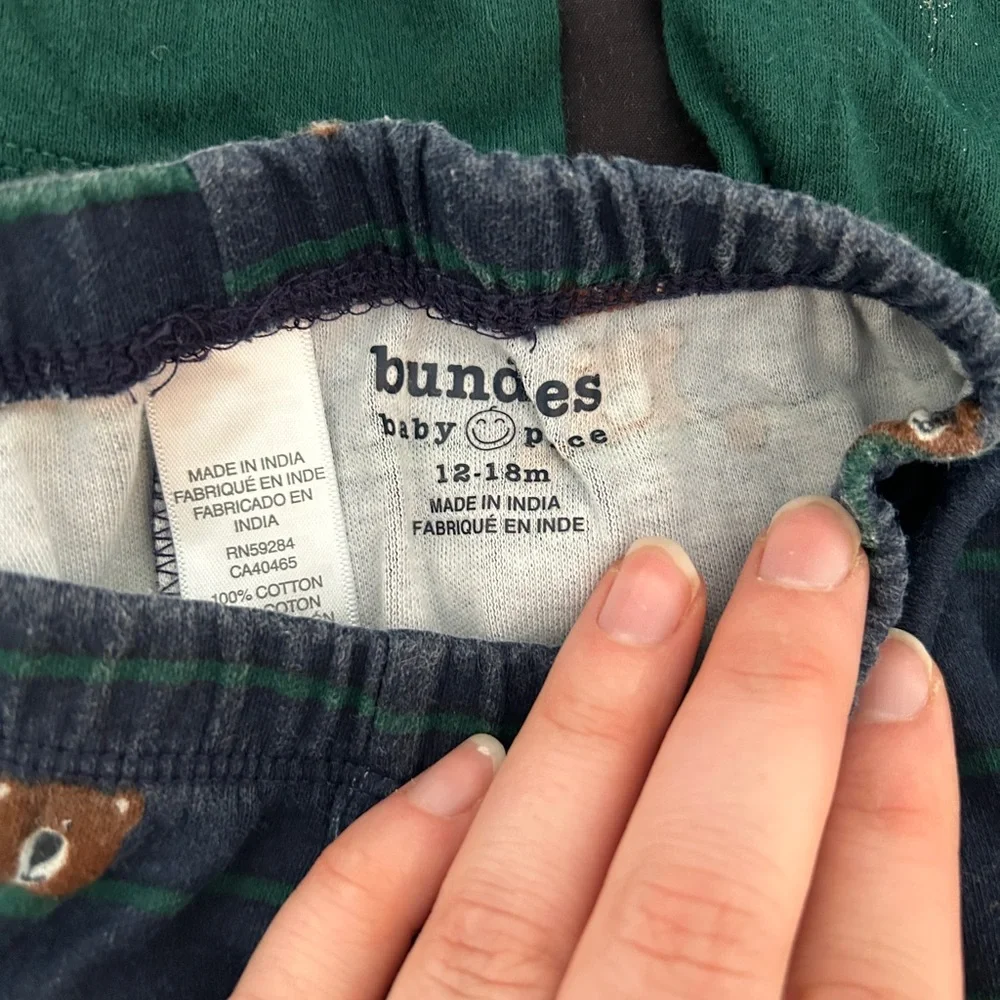 Baby Bodysuit and Pants Set - Green and White - Picture 4 of 7